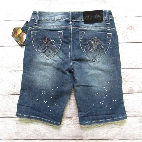 NWT Dereon Beyonce Decorated Bermudas 5/6 - Picture 4 of 5
